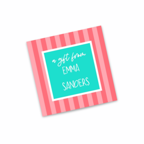Signature Stripe Personalized Enclosure Cards