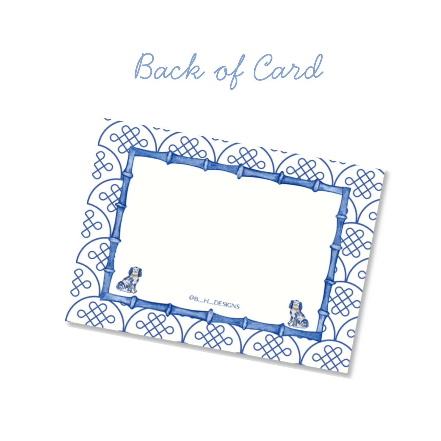 Chinoiserie Staffordshire Custom Everyday Flat Note Cards