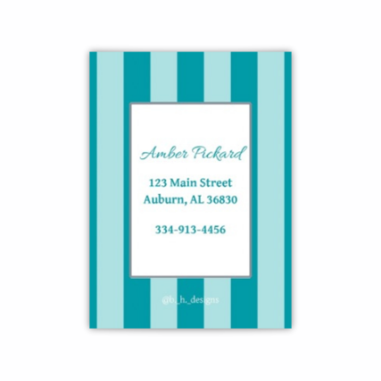 Personalized Laminated Luggage Tag