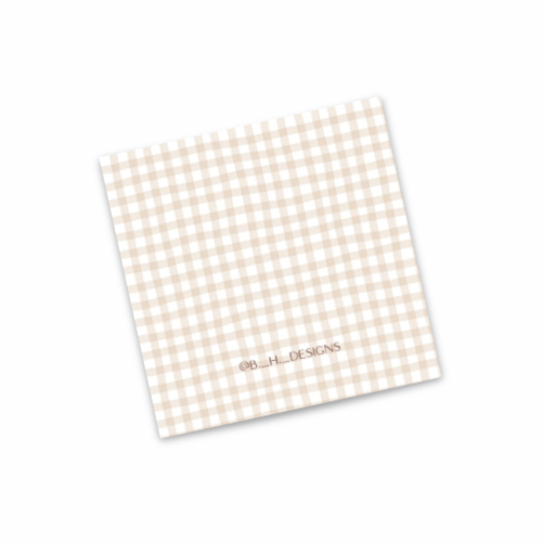 Personalized Gingham Enclosure Cards
