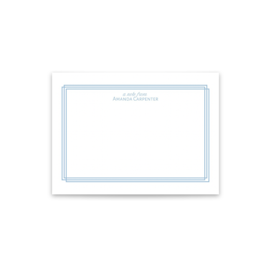 Personalized Monogram Crest Flat Note Cards