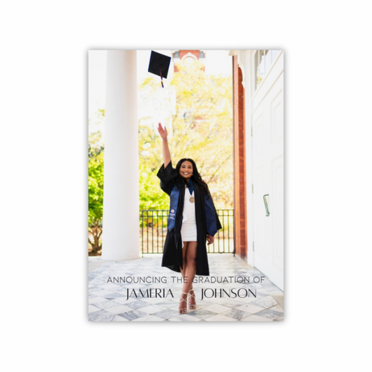 Classic Portrait Custom Graduation Invitations