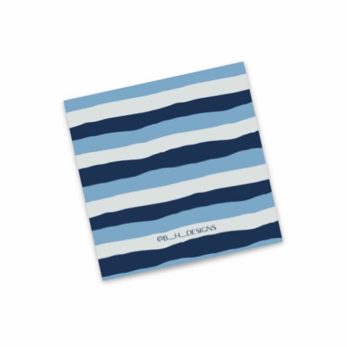 Ocean Stripes Personalized Enclosure Cards