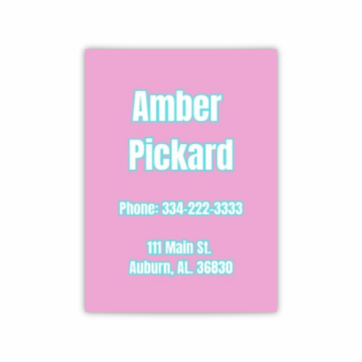 Personalized Laminated Luggage Tag