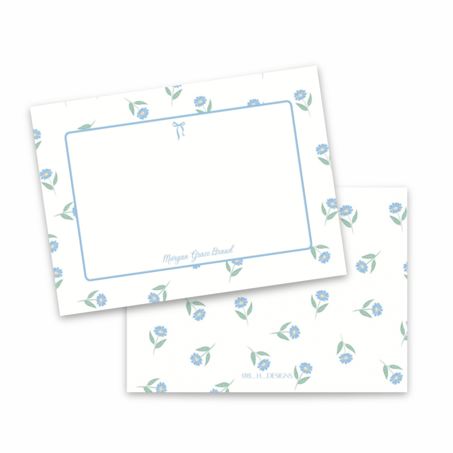 Personalized Flat Note Cards