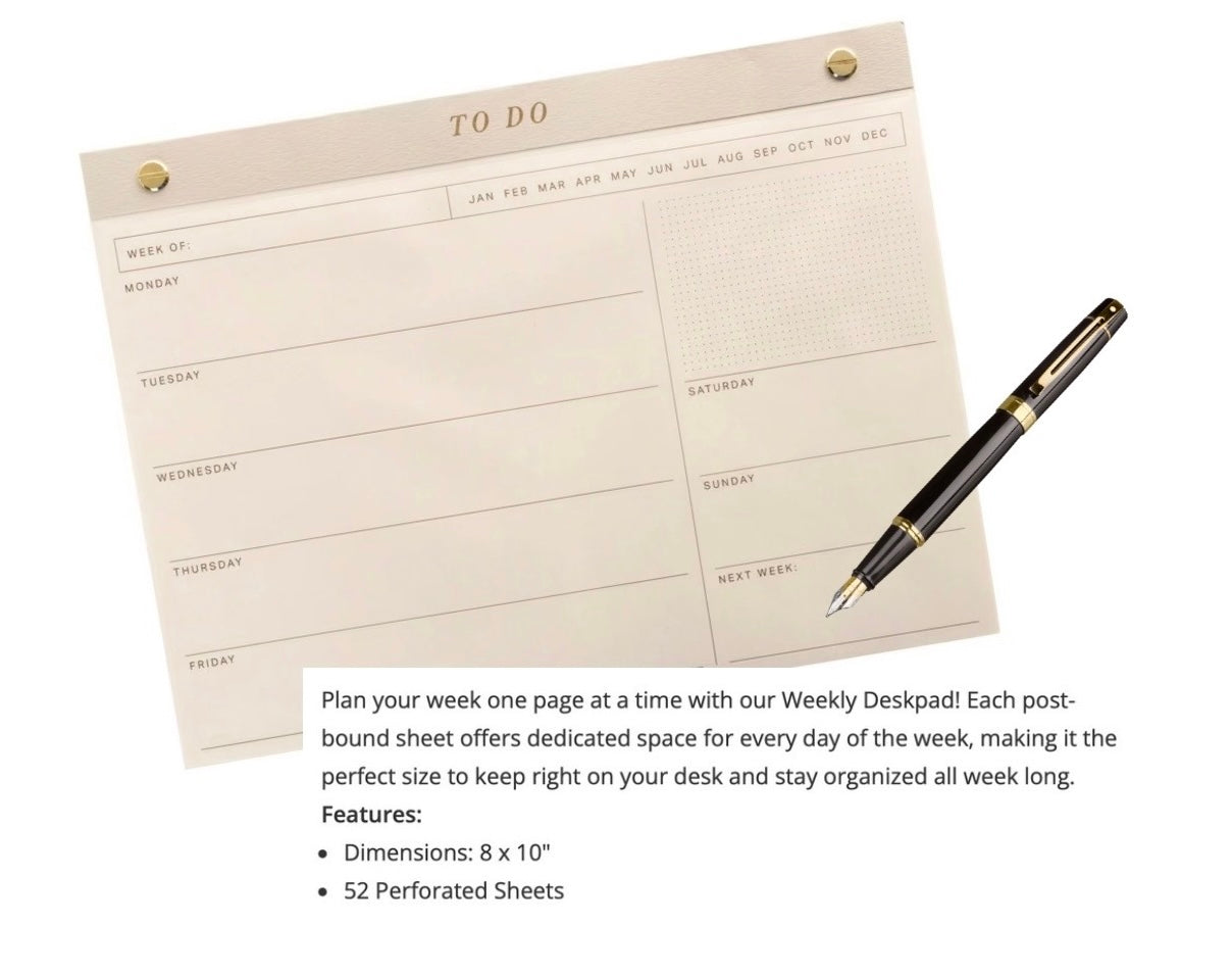 Pretty Plans Weekly Deskpad