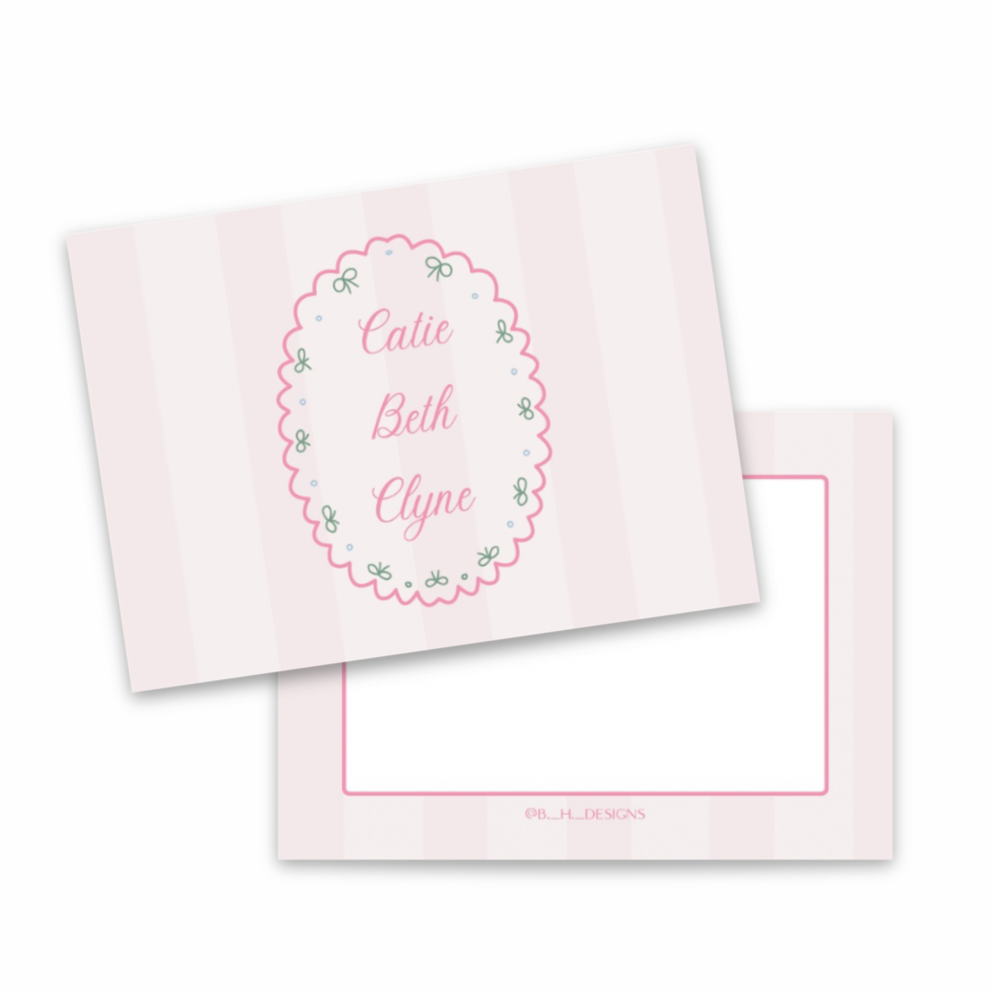 Personalized Flat Note Cards