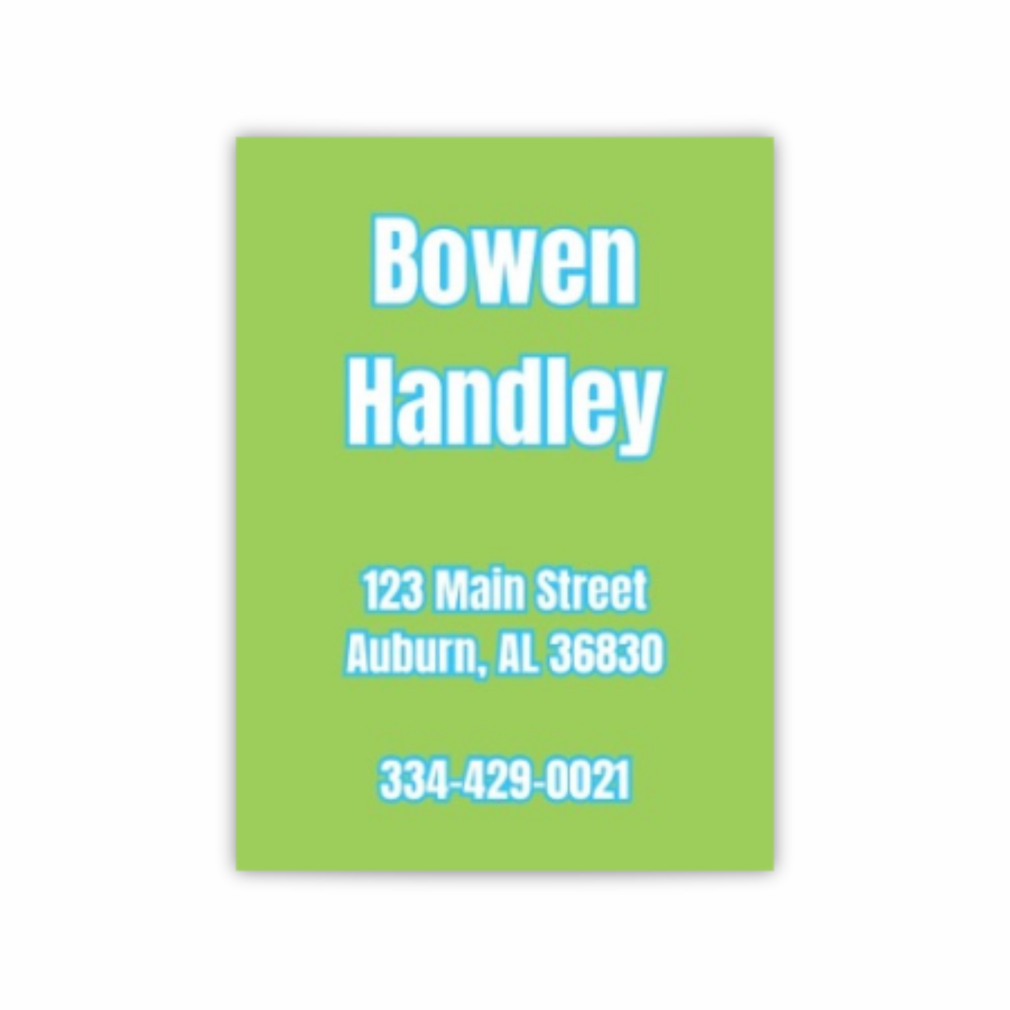 Personalized Laminated Luggage Tag