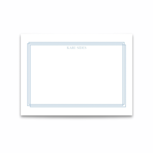 Classic Monogram Flat Note Card