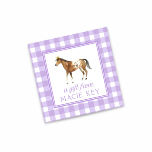 Personalized Gingham Enclosure Cards