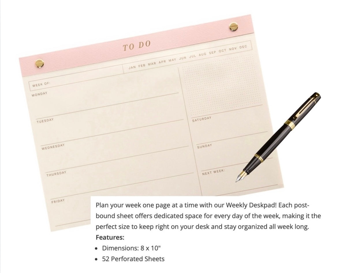 Pretty Plans Weekly Deskpad