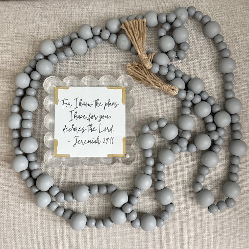 For I Know the Plans I Have For You Scalloped Frame