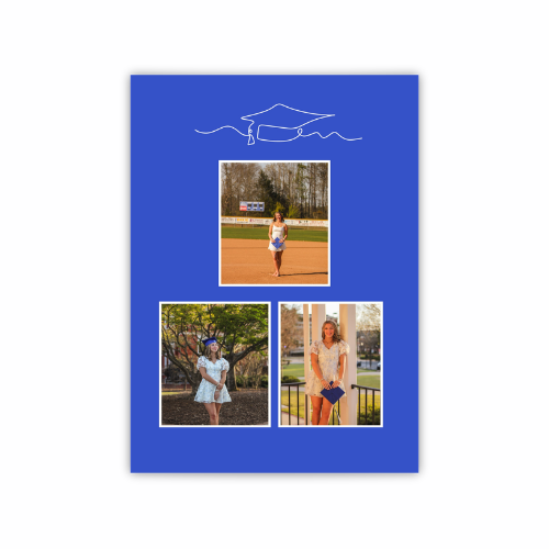 Modern Graduate Portrait Custom Invitations