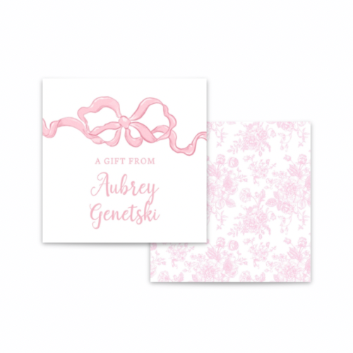 Sweet Bow Personalized Enclosure Cards