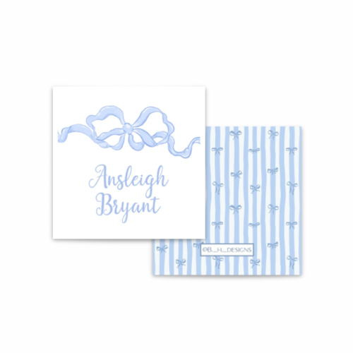 Sweet Bow Personalized Enclosure Cards