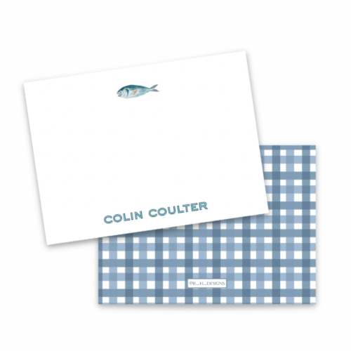 Gone Fishing Flat Stationery Cards