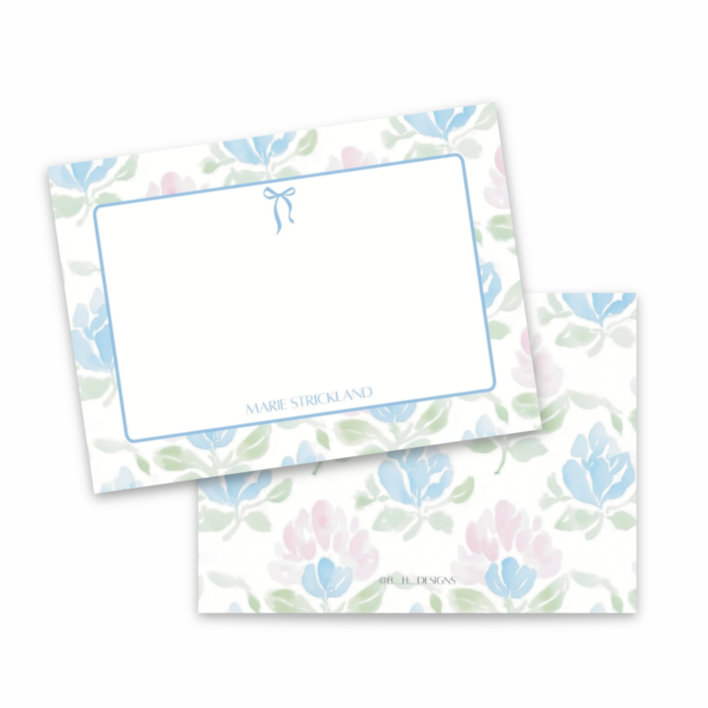 Personalized Flat Note Cards