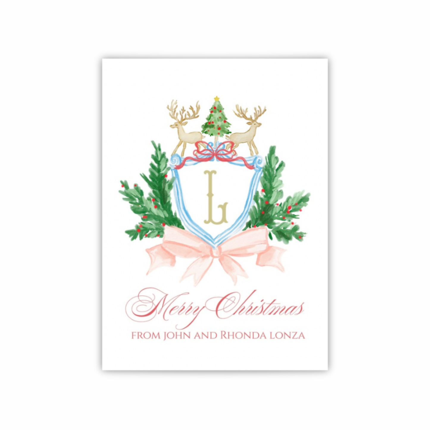 Personalized Watercolor Christmas Cards