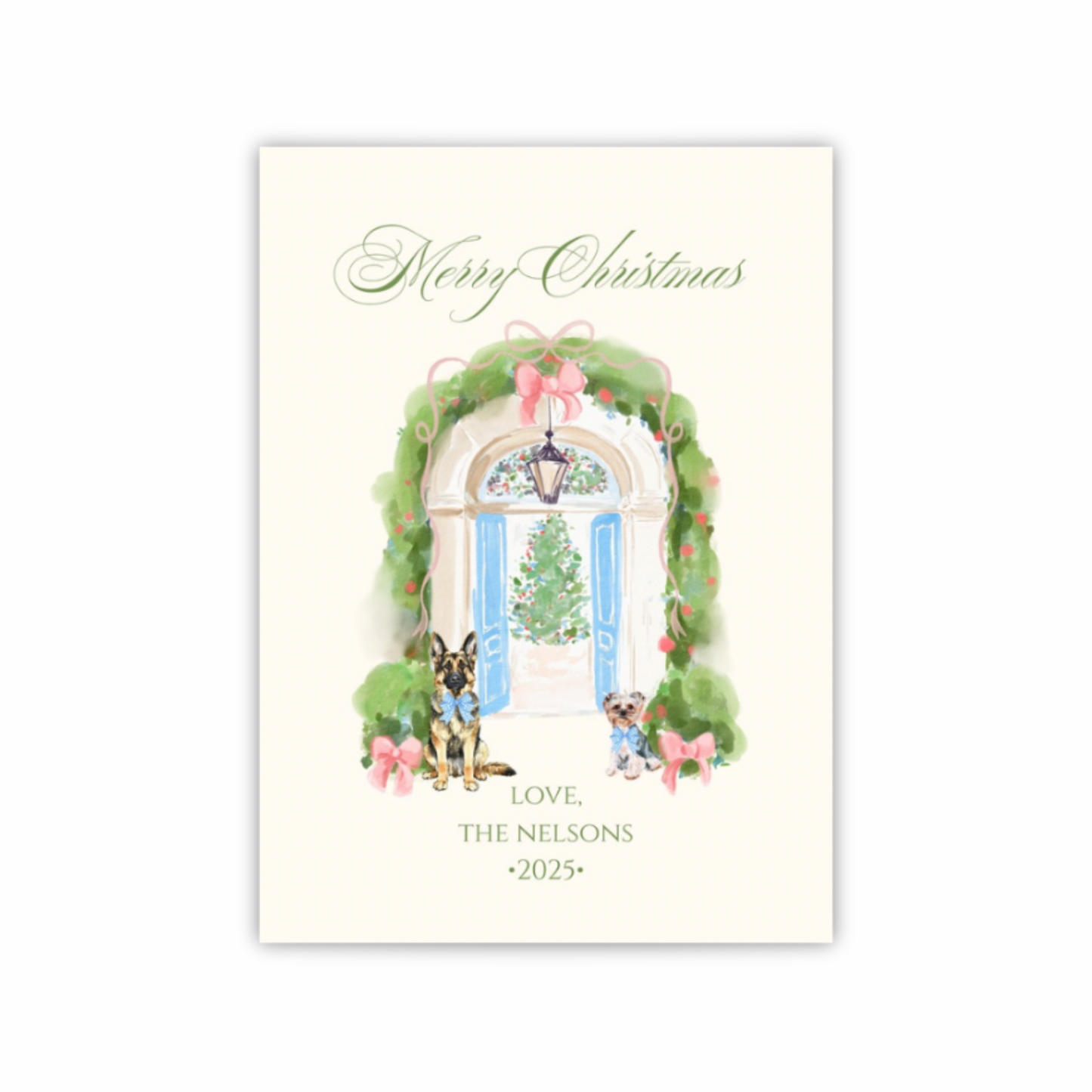 Personalized Watercolor Christmas Cards