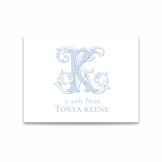 Personalized Monogram Folded Note Cards
