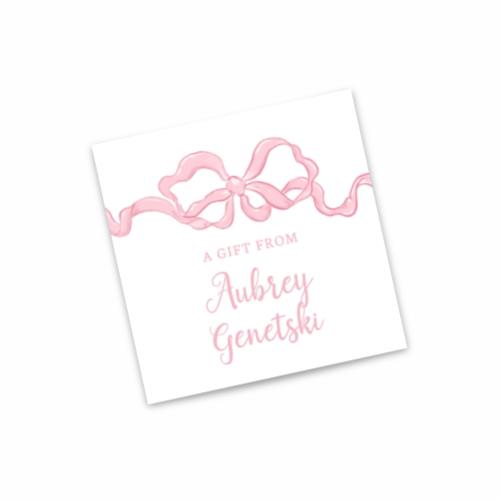 Sweet Bow Personalized Enclosure Cards