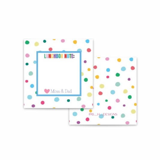 Personalized Lunchbox Note Cards
