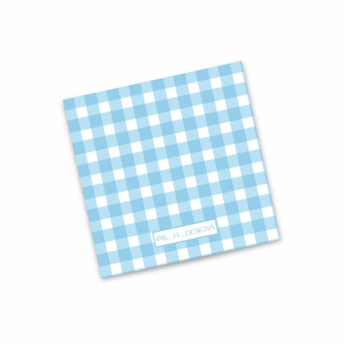 Personalized Gingham Enclosure Cards