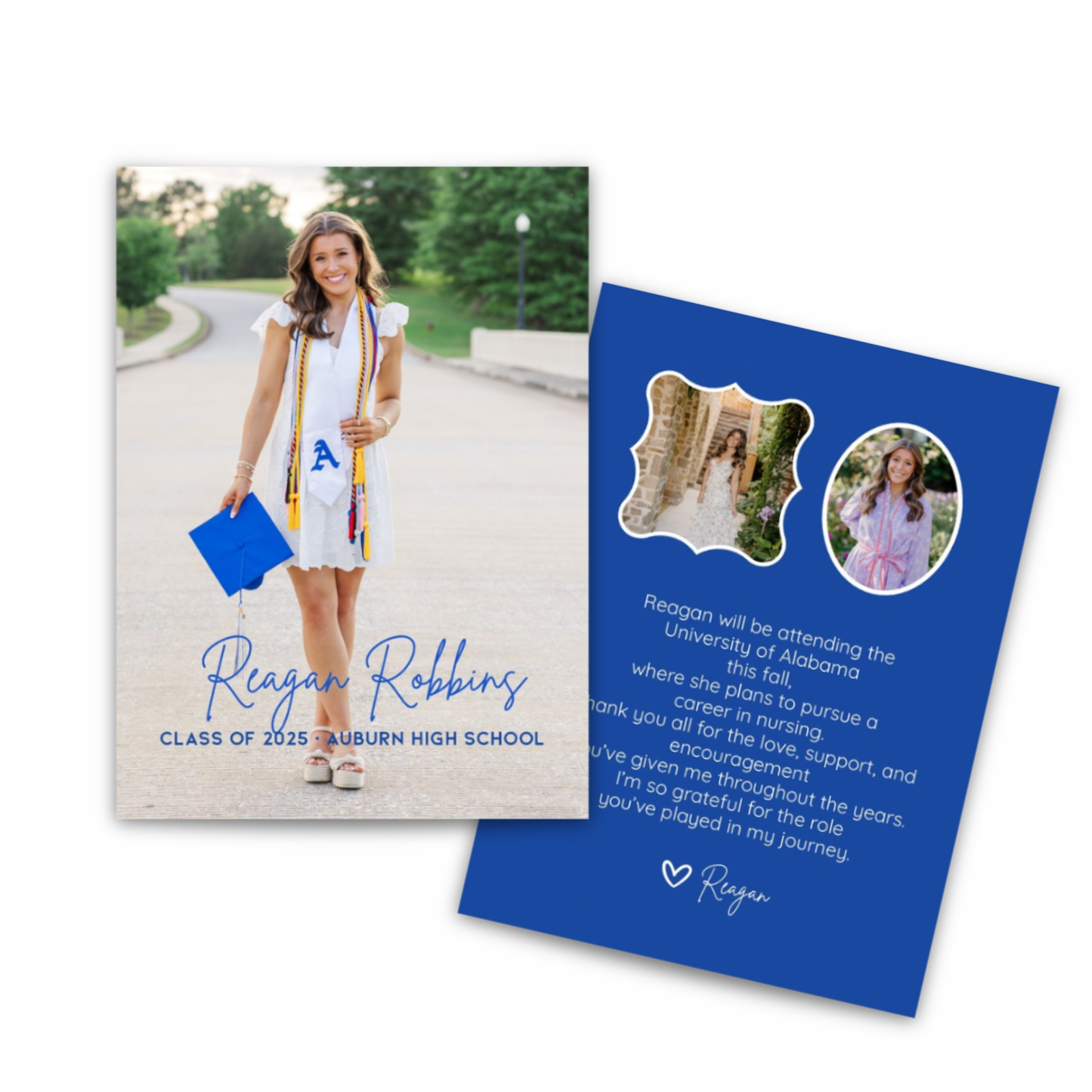 Modern Script Custom Graduation Invitations