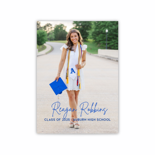 Modern Script Custom Graduation Invitations
