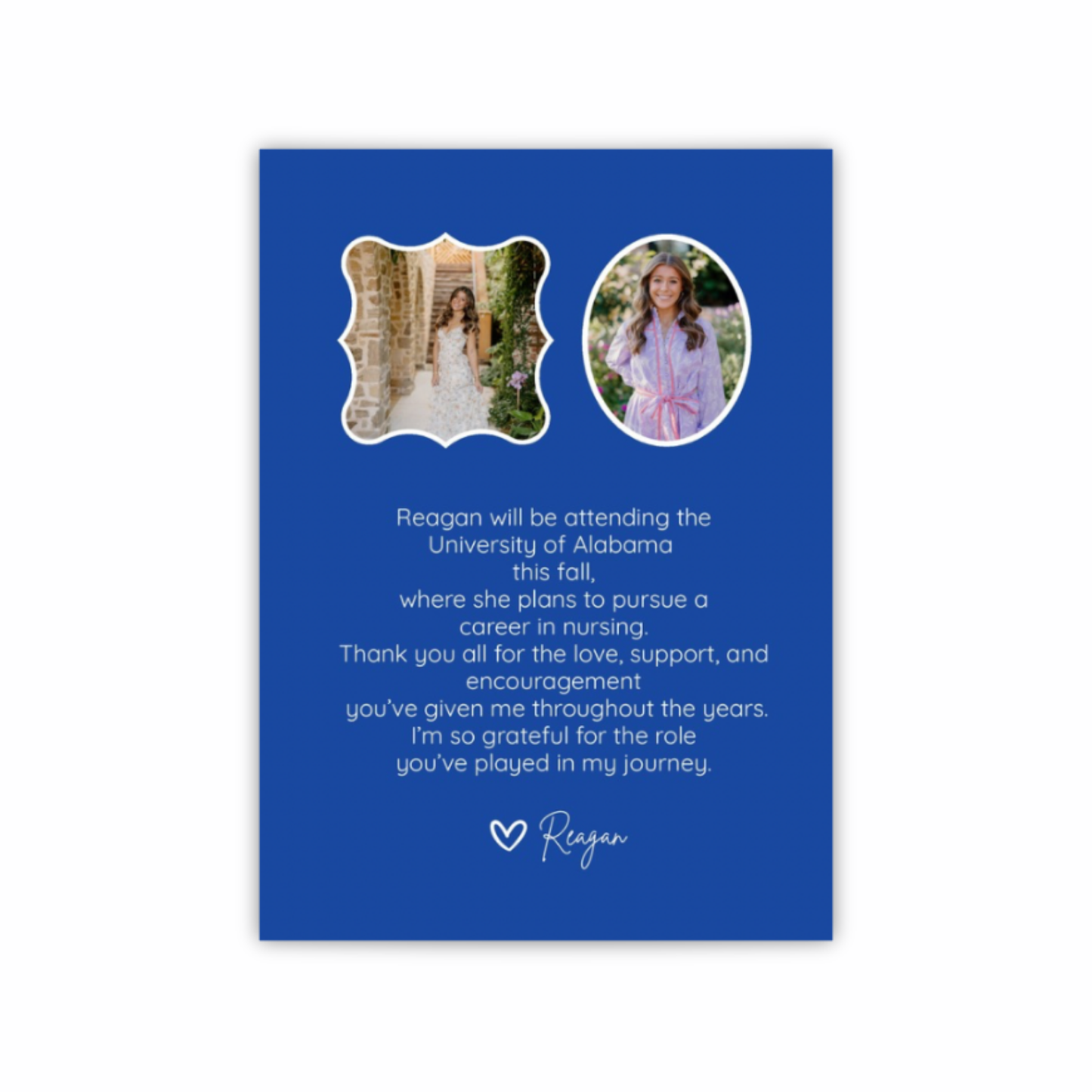 Modern Script Custom Graduation Invitations