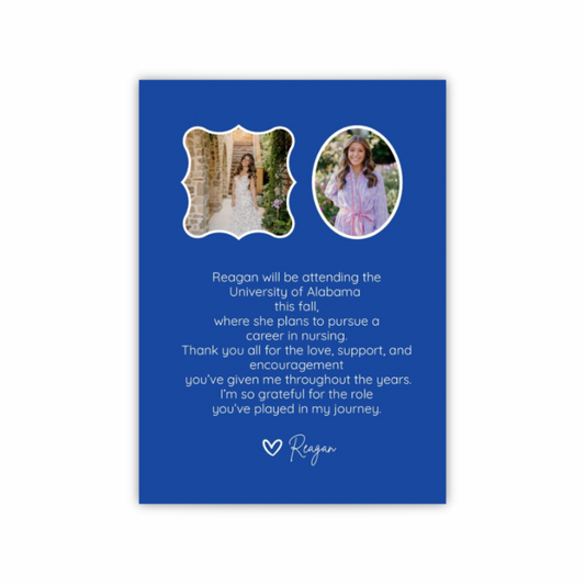 Modern Script Custom Graduation Invitations