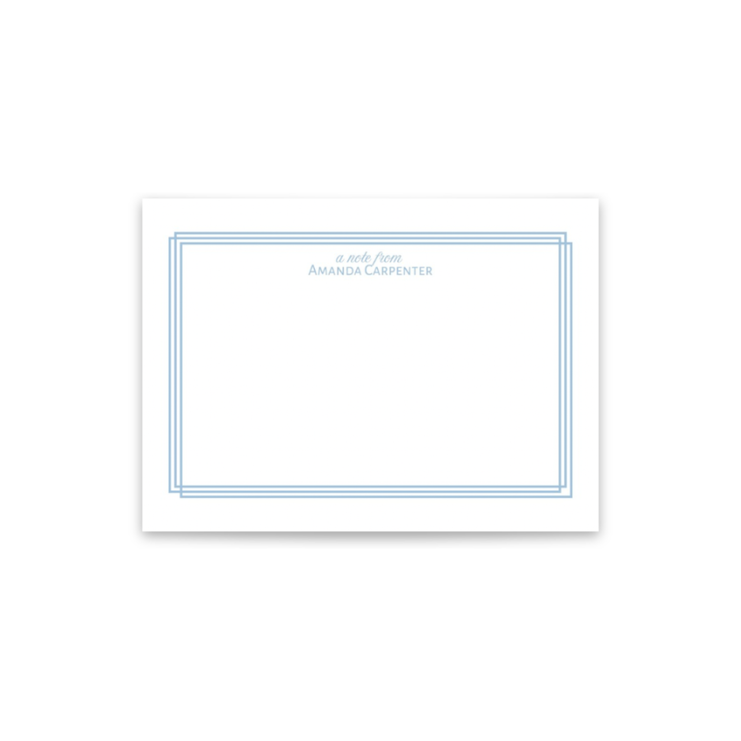 Personalized Monogram Crest Flat Note Cards
