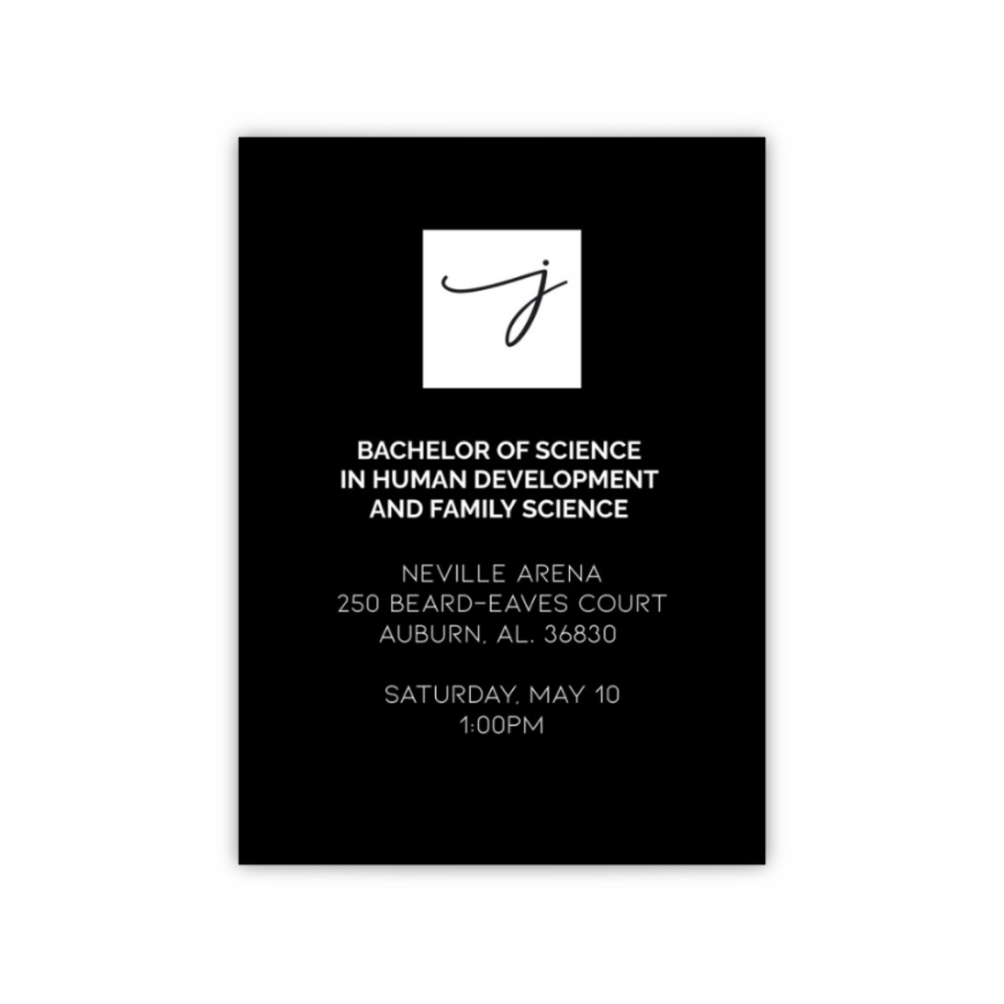 Classic Portrait Custom Graduation Invitations