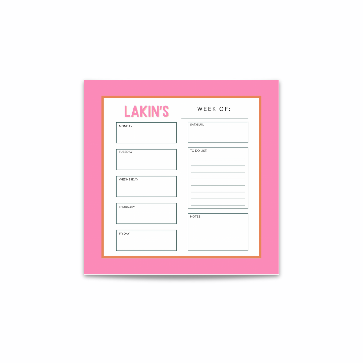 Personalized Square Notepad (8x8)