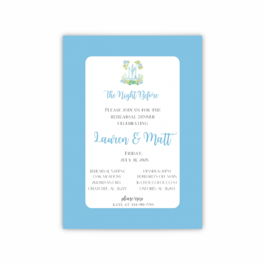 Custom Rehearsal Dinner Invitations