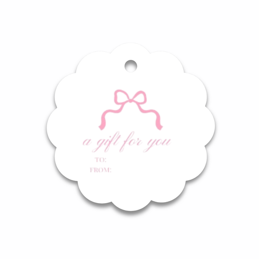 Custom Scalloped Gift Tags