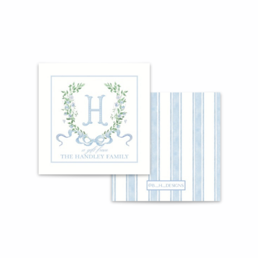 Monogram Crest Enclosure Card