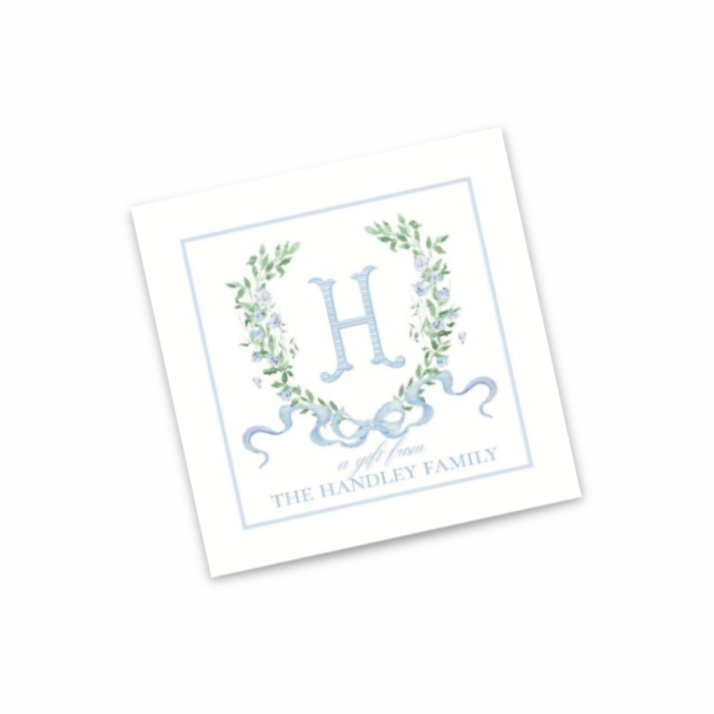 Monogram Crest Enclosure Card