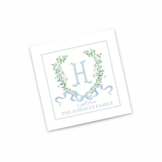 Monogram Crest Enclosure Card
