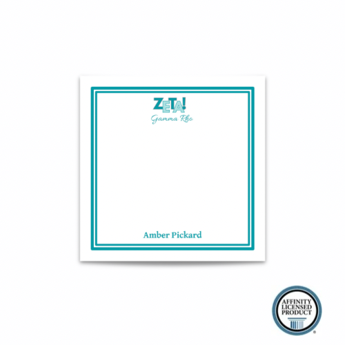 Personalized Sorority Square Notepad