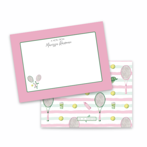 Tennis Club Flat Stationery Cards